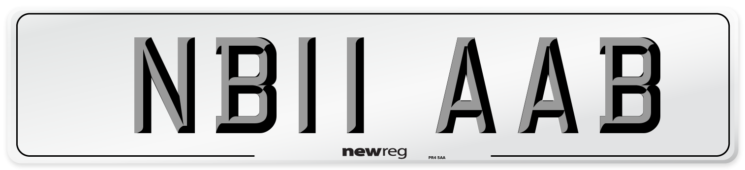 NB11 AAB Number Plate from New Reg